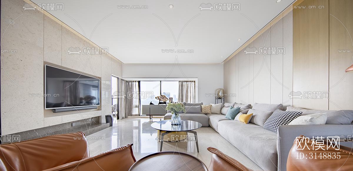 北欧平层效果图下载（渲染图3）