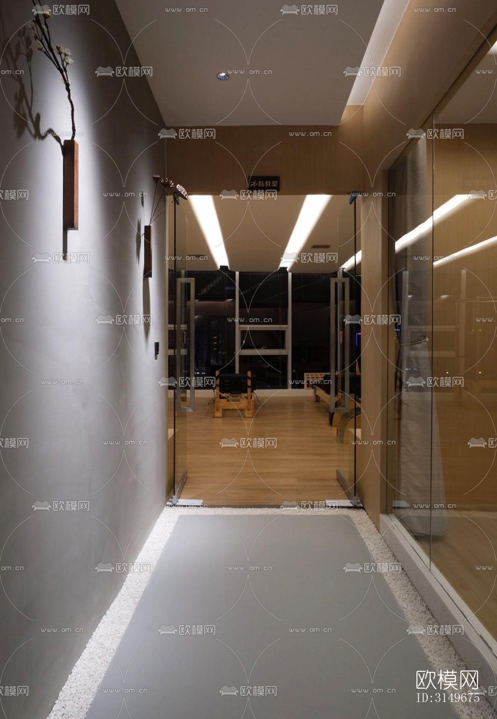 原木风健身房效果图下载（渲染图9）