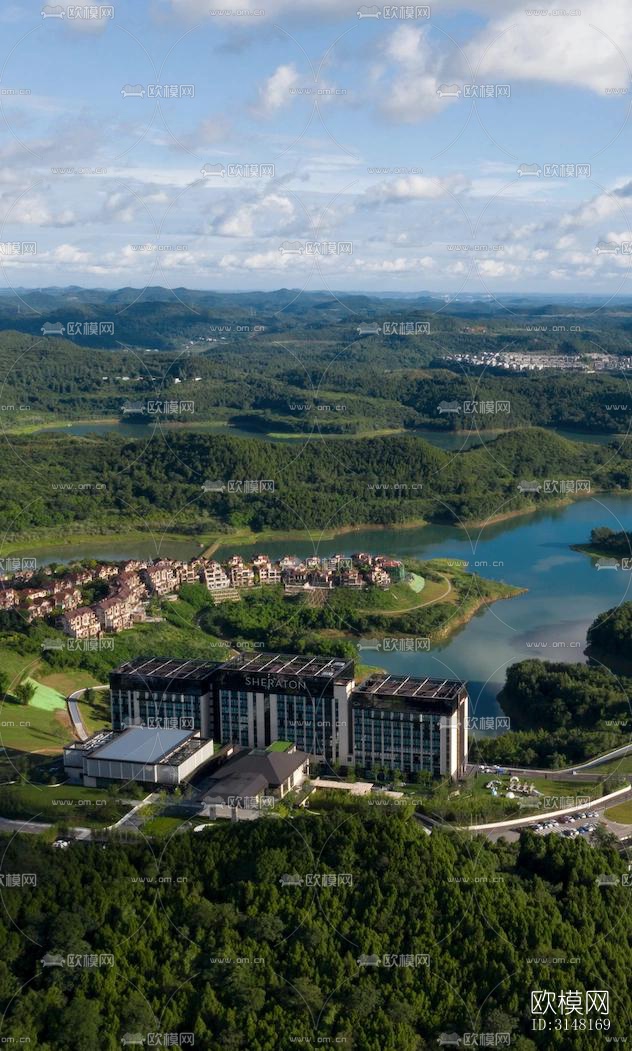 现代酒店民宿效果图下载（渲染图1）