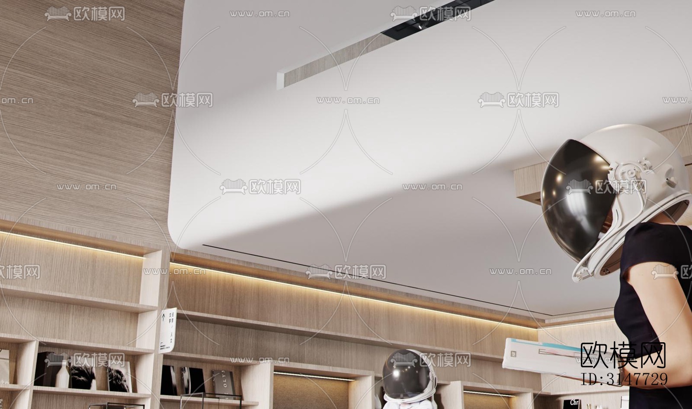 现代图书馆效果图下载（渲染图10）