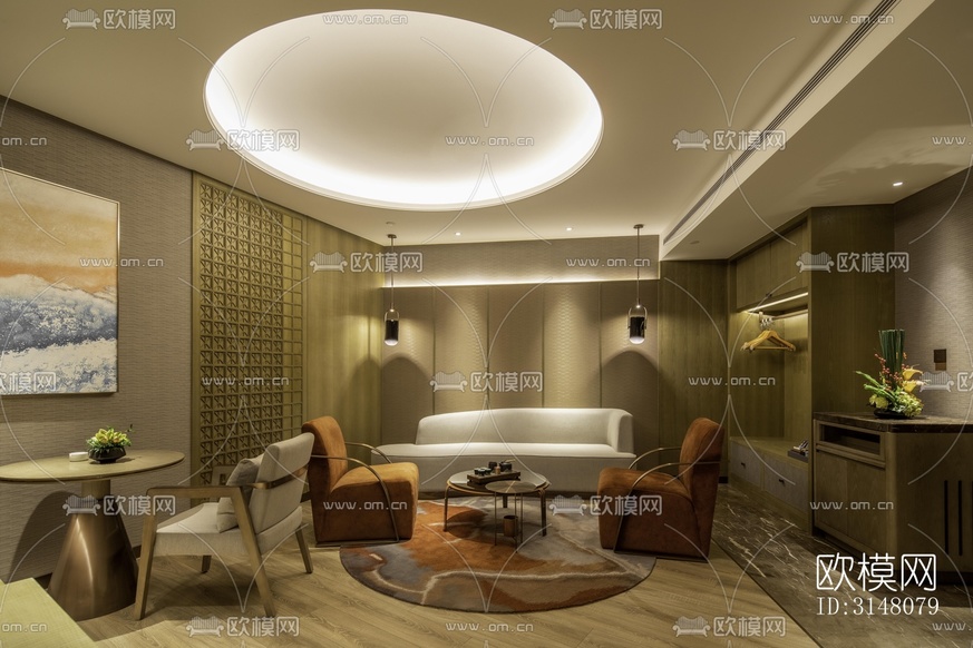 现代酒店民宿效果图下载(渲染图15)