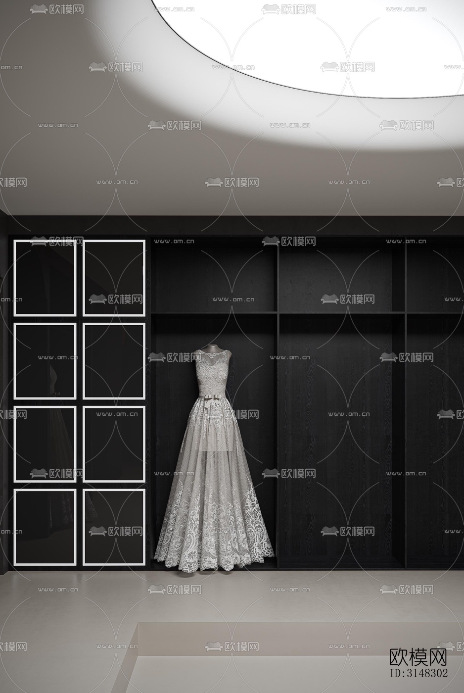 高级灰零售店铺效果图下载（渲染图12）