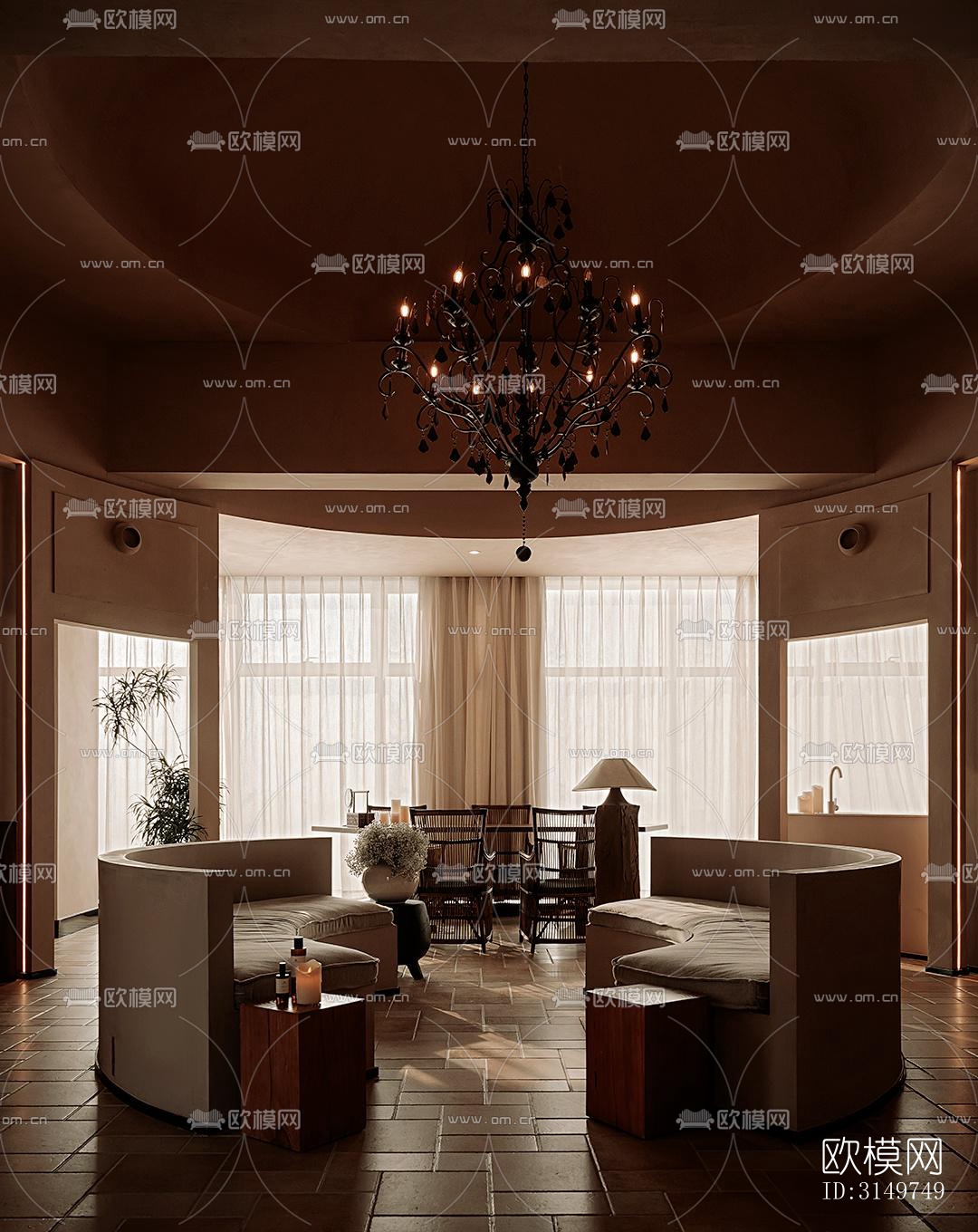 侘寂咖啡奶茶效果图下载（渲染图5）