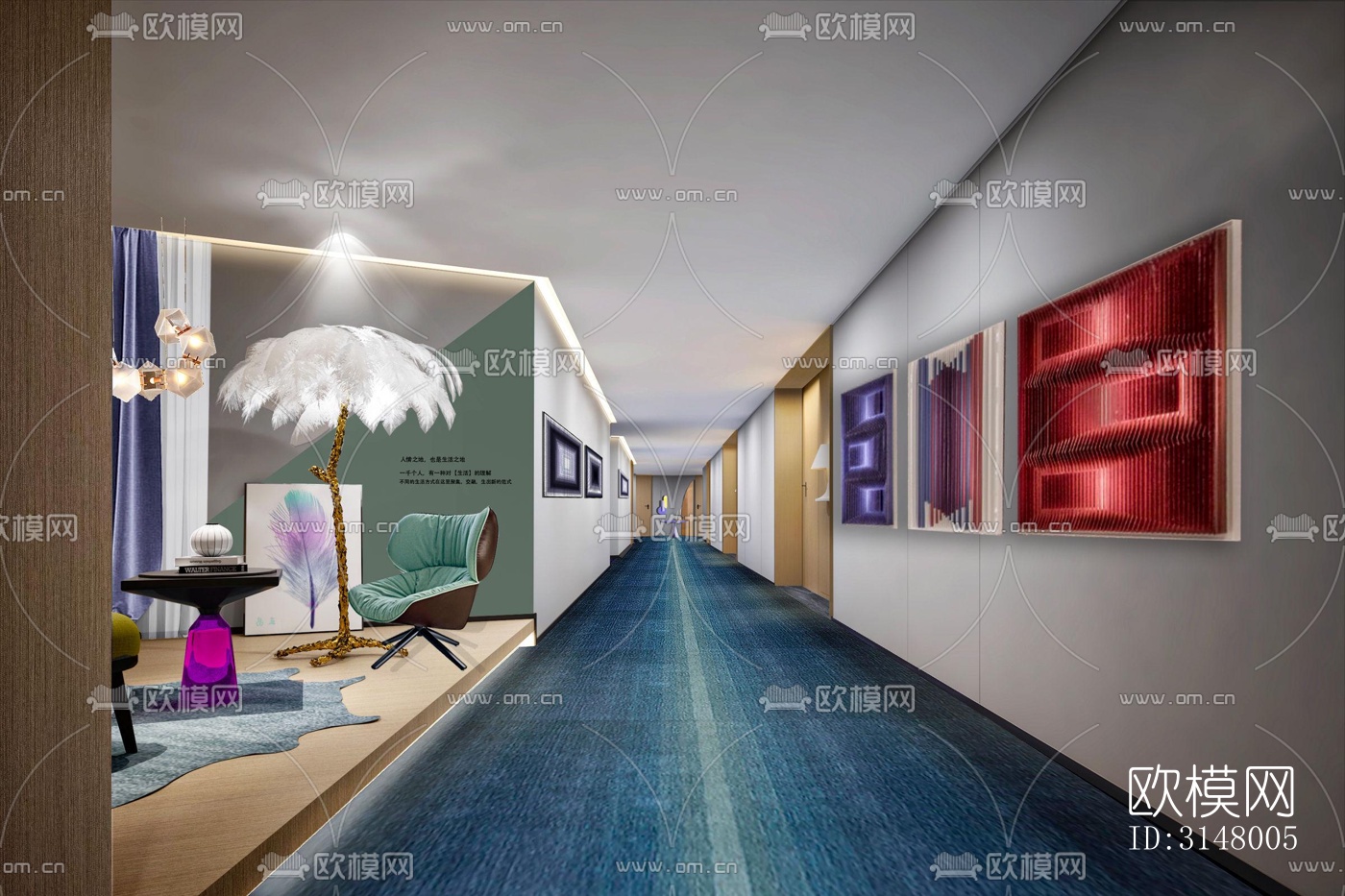 北欧酒店民宿效果图下载（渲染图10）