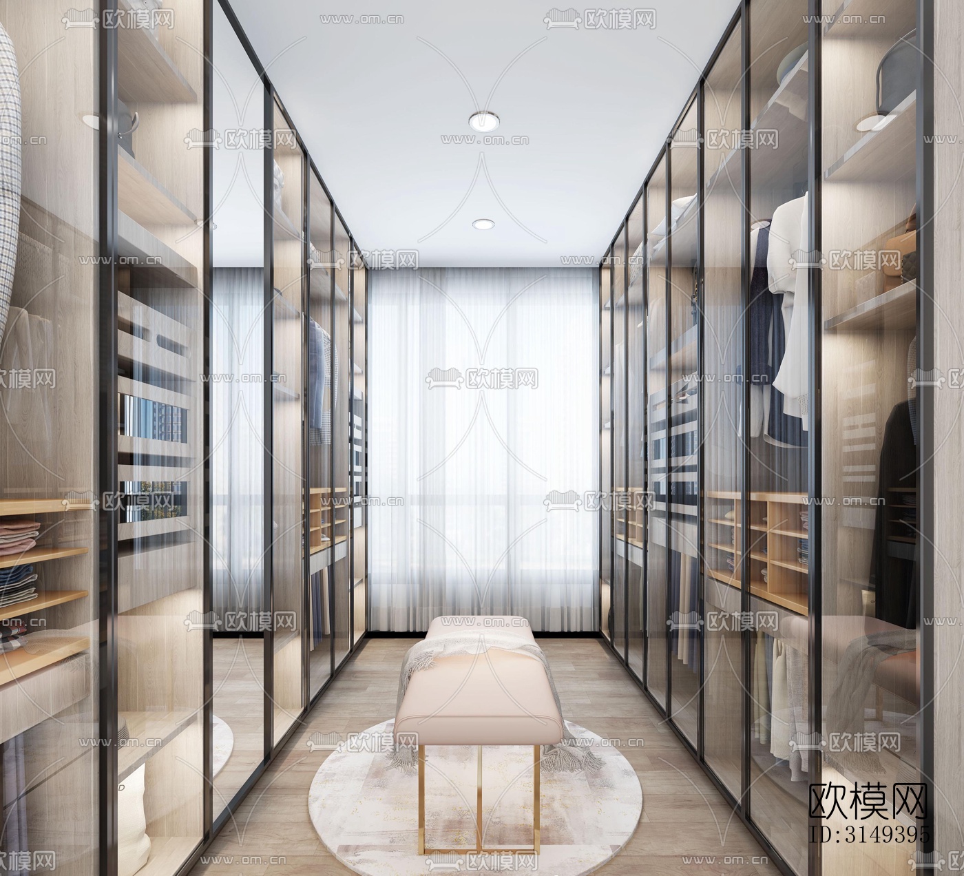 现代平层效果图下载（渲染图4）