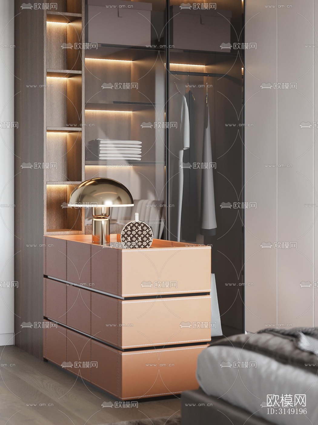 现代平层效果图下载（渲染图3）