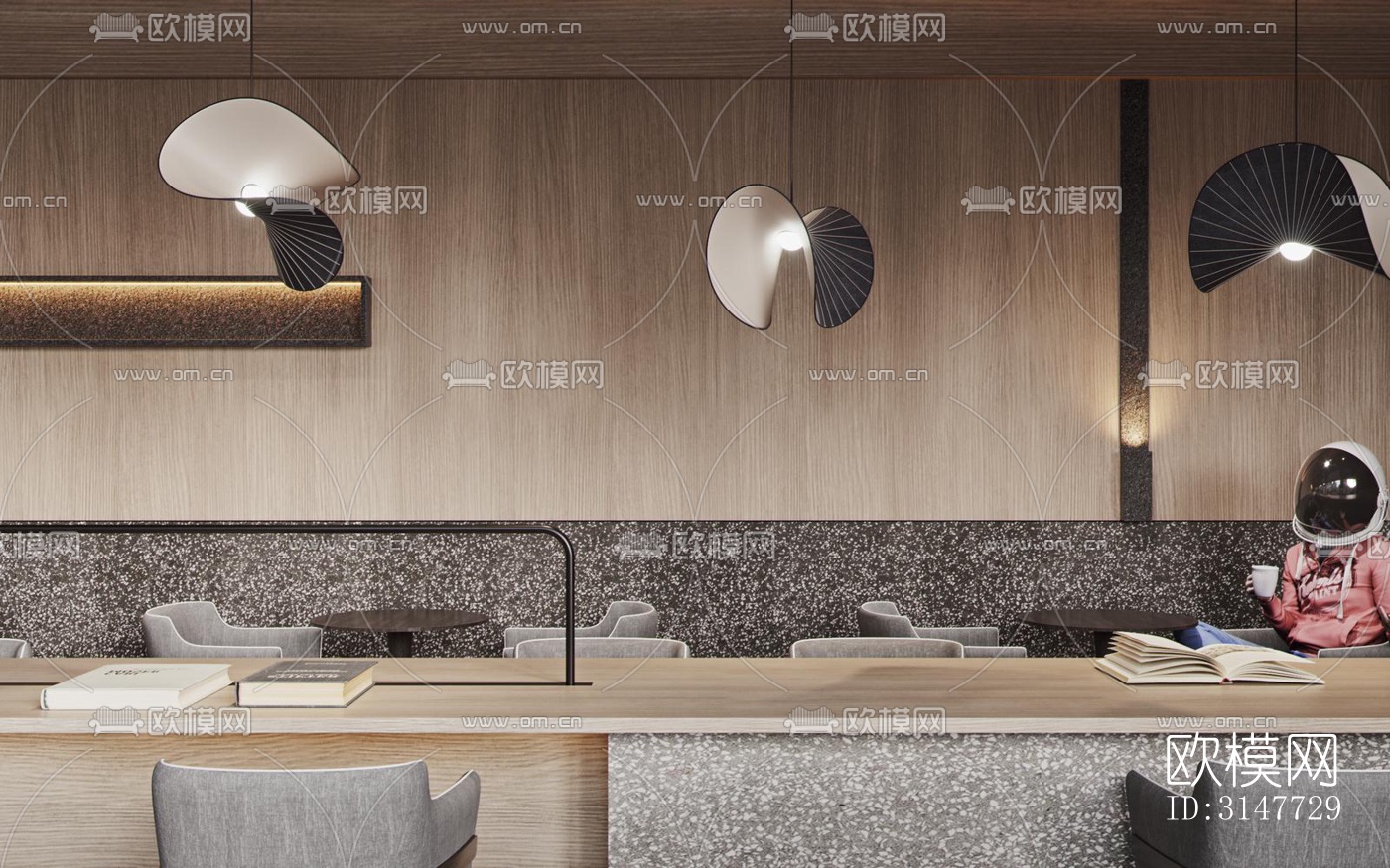 现代图书馆效果图下载（渲染图3）