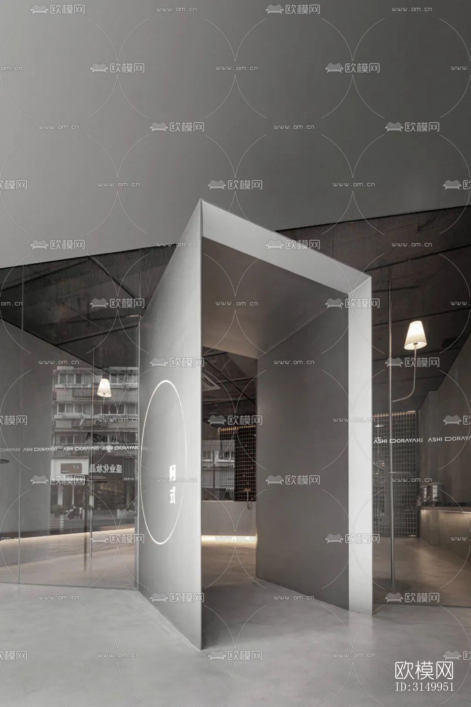 高级灰火锅烤肉效果图下载（渲染图16）