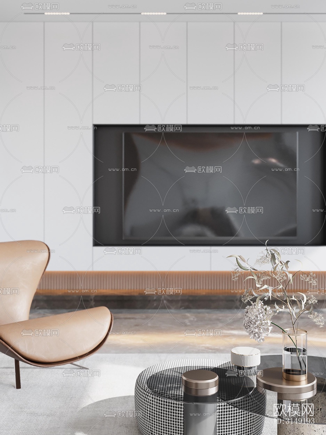 现代平层效果图下载（渲染图2）