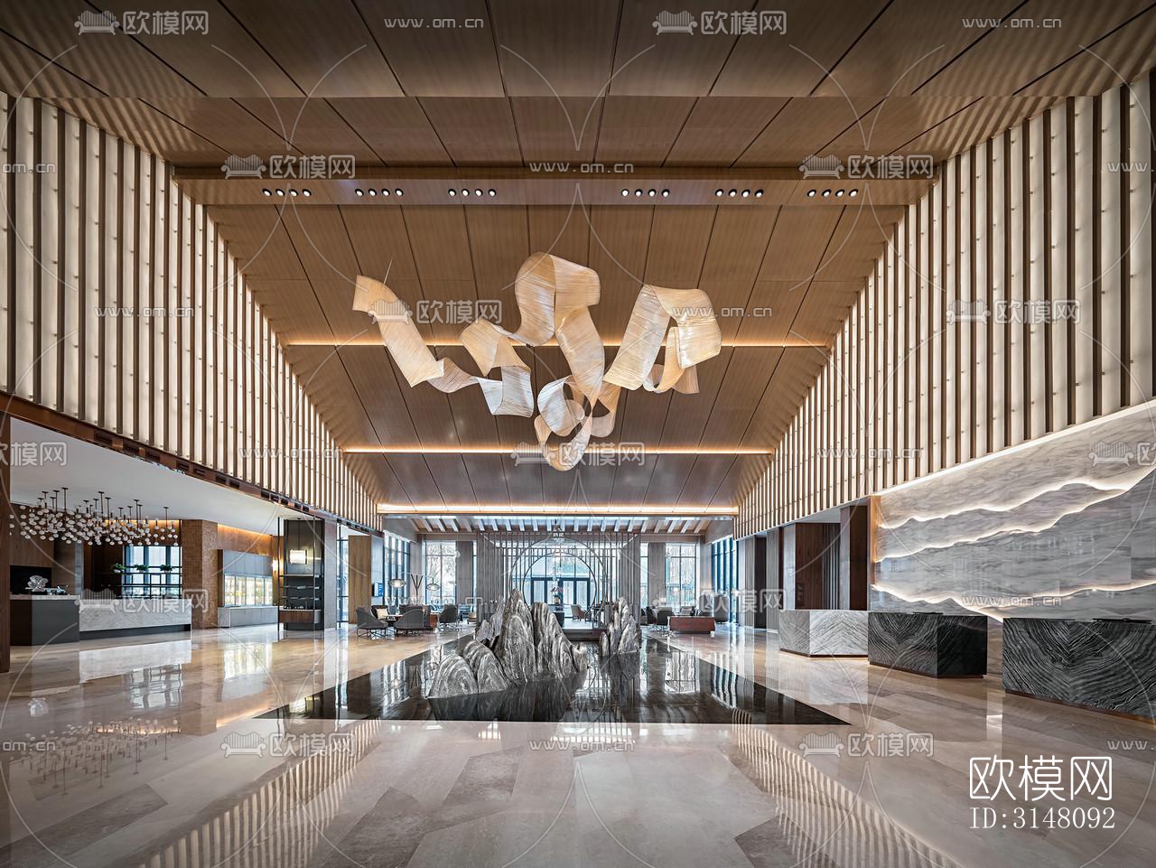 现代酒店民宿效果图下载（渲染图17）