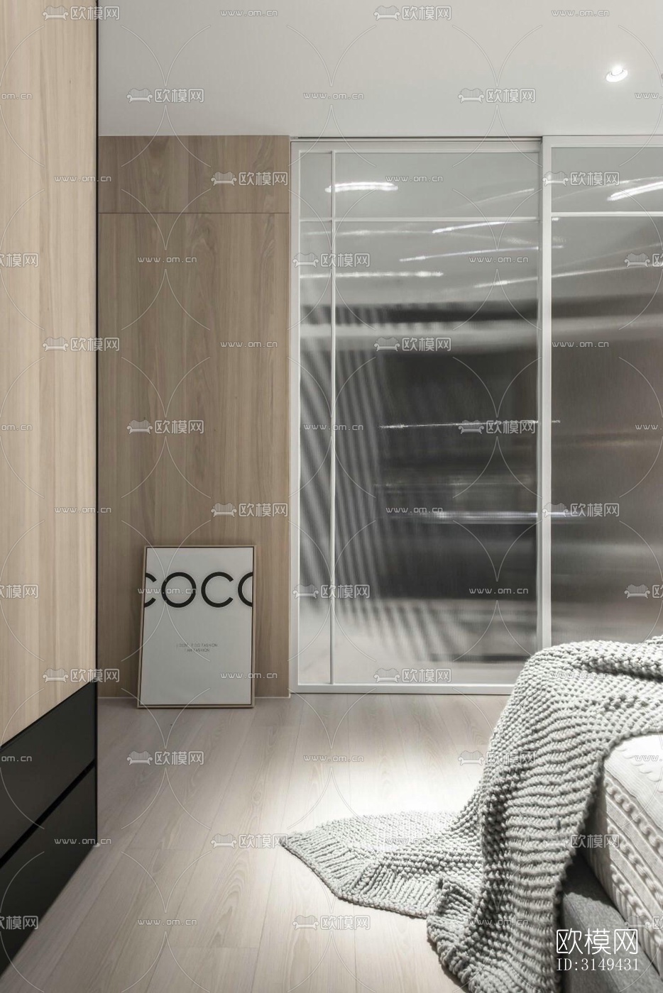 现代平层效果图下载（渲染图13）