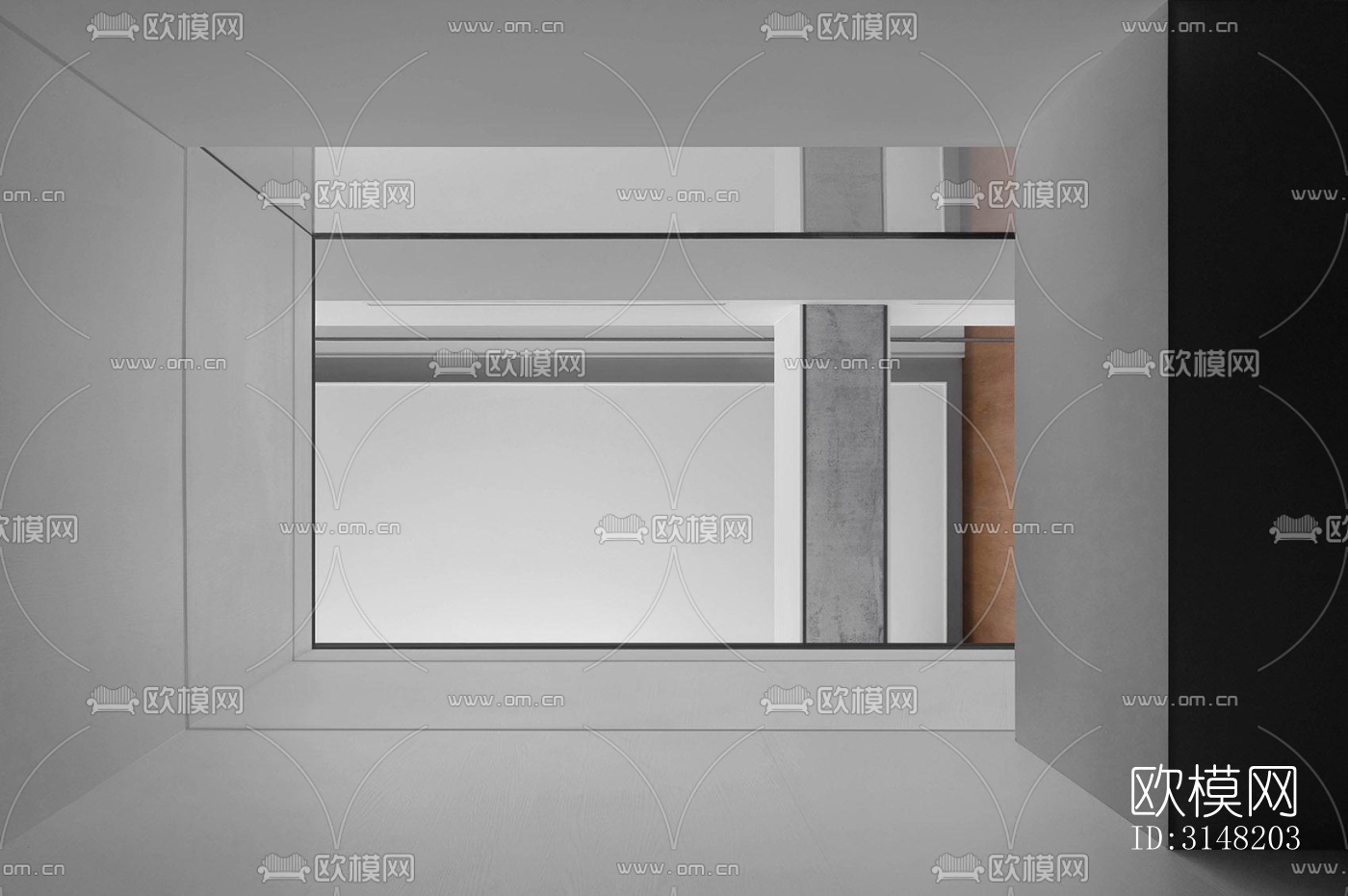 高级灰酒店民宿效果图下载（渲染图19）