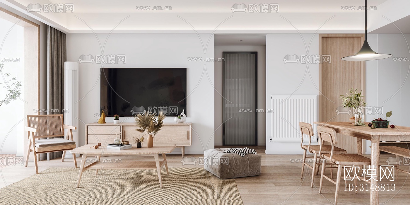 北欧平层效果图下载（渲染图4）