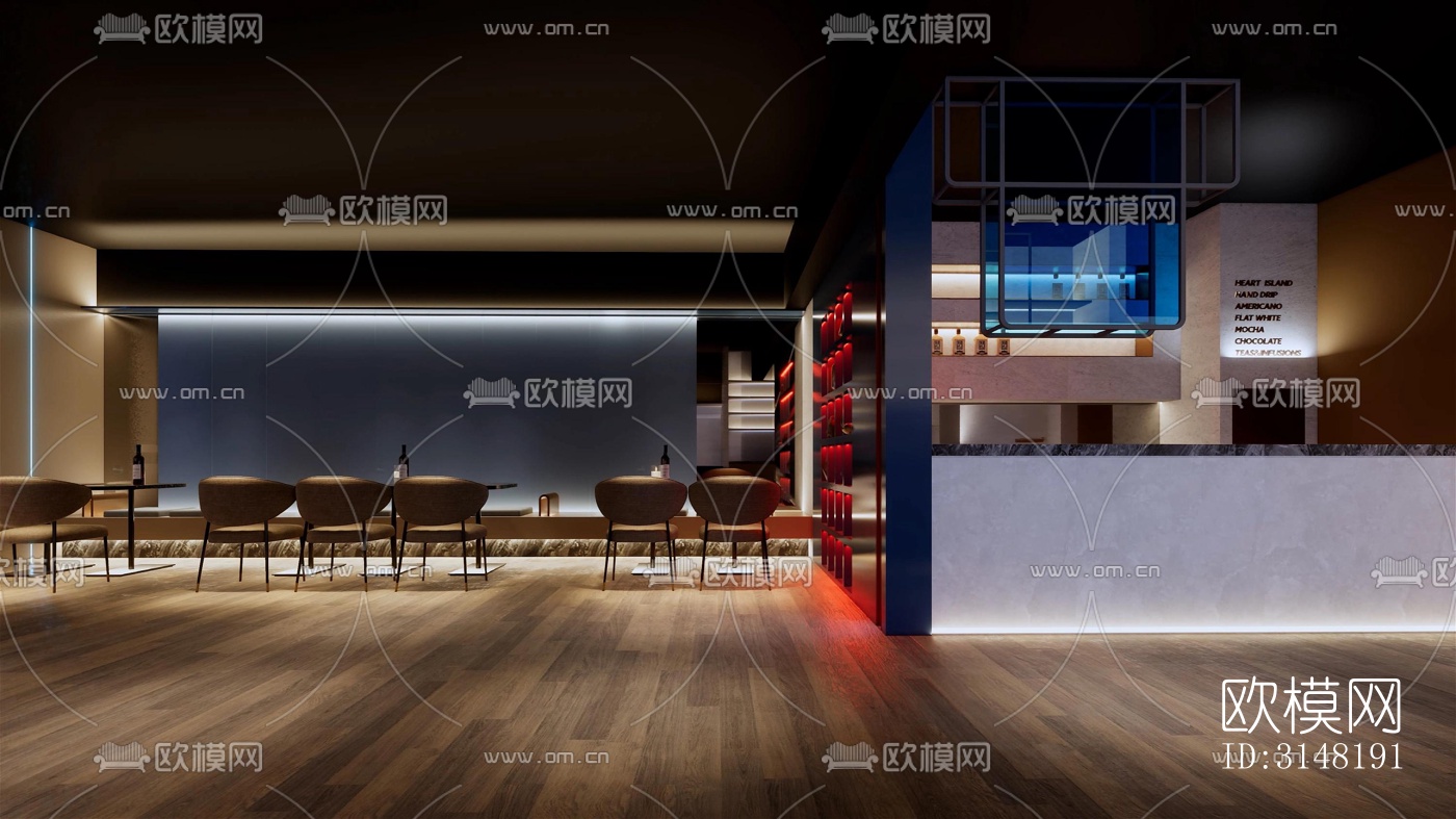 现代酒店民宿效果图下载（渲染图4）