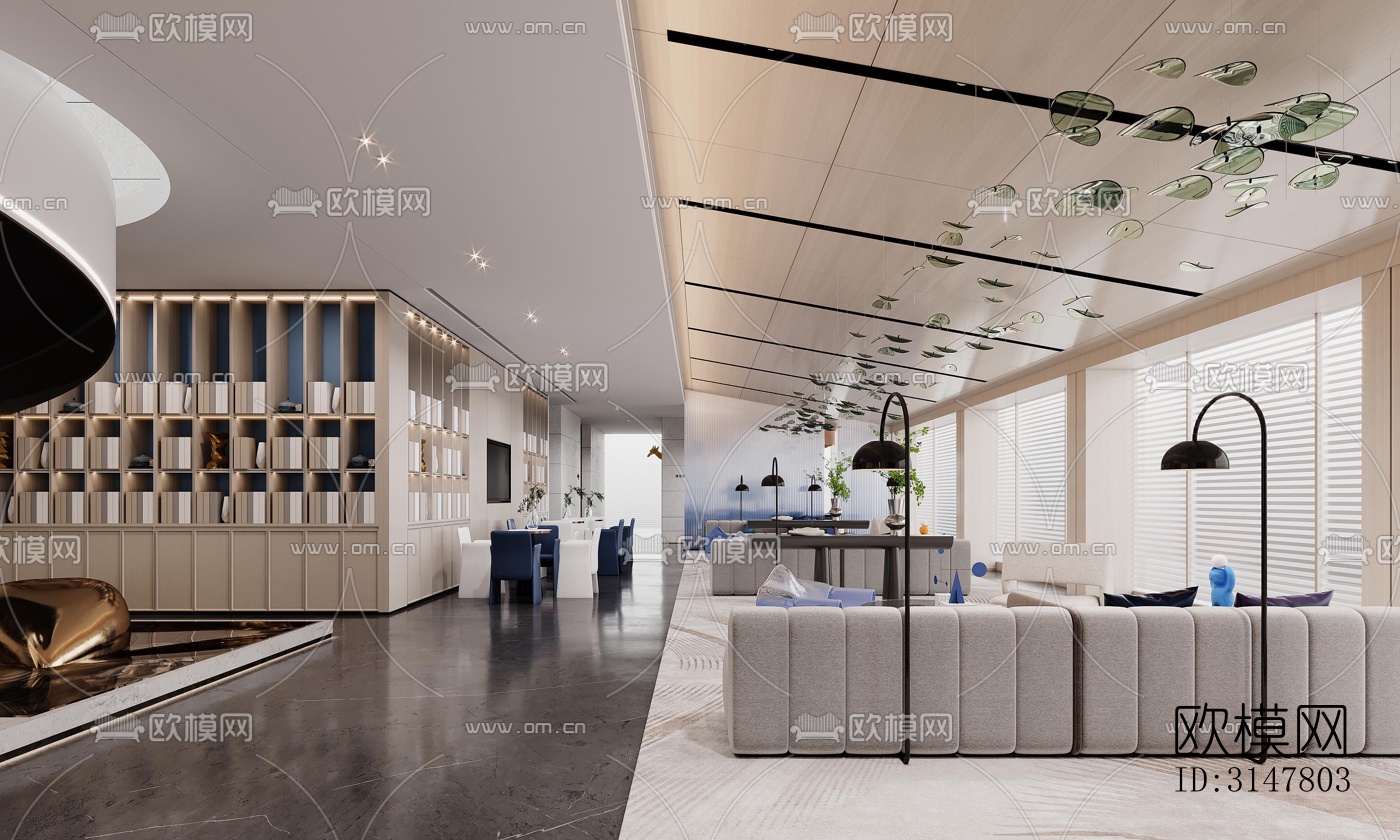 现代售楼处效果图下载（渲染图5）