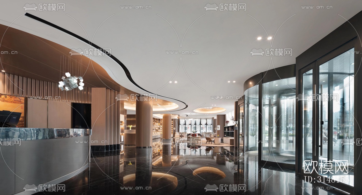 现代酒店民宿效果图下载（渲染图7）