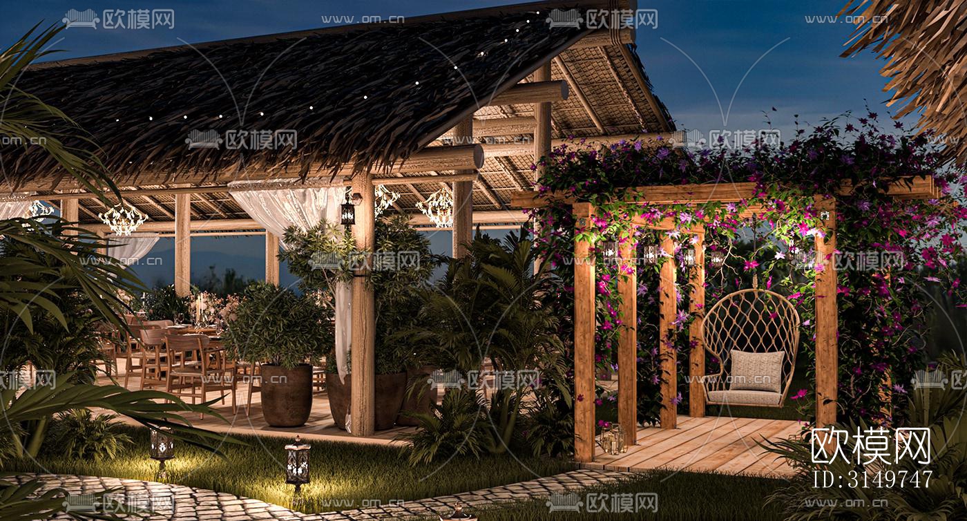 东南亚咖啡奶茶效果图下载（渲染图3）