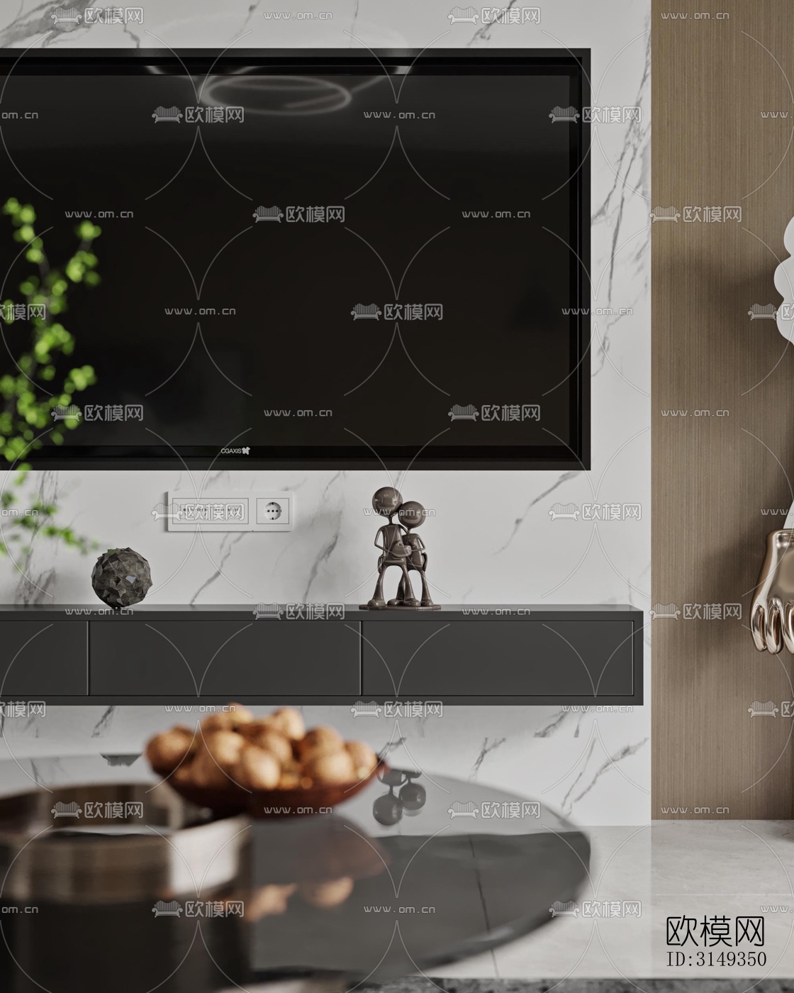 现代平层效果图下载（渲染图2）