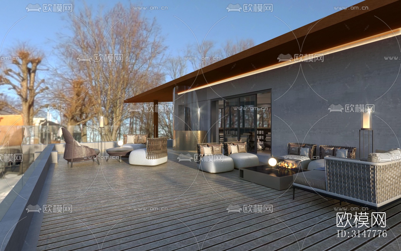 现代图书馆效果图下载（渲染图10）