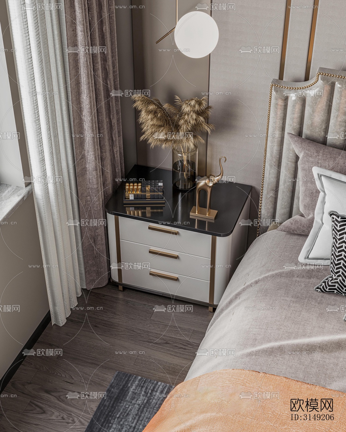 现代平层效果图下载（渲染图6）