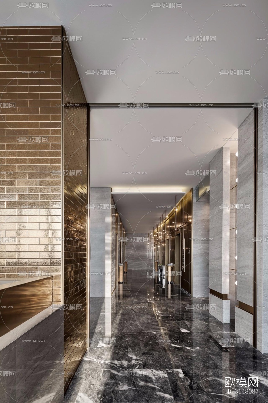 现代酒店民宿效果图下载（渲染图5）