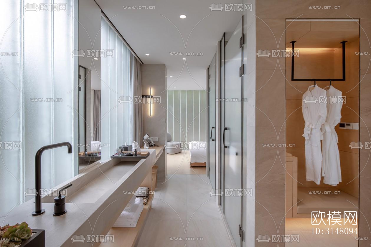 现代酒店民宿效果图下载（渲染图14）