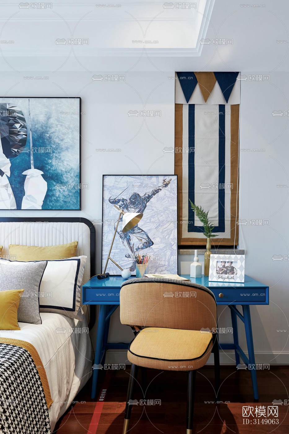 欧式平层效果图下载（渲染图11）