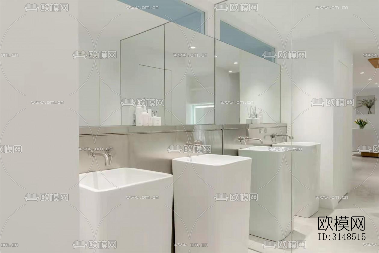 现代美容院效果图下载（渲染图4）