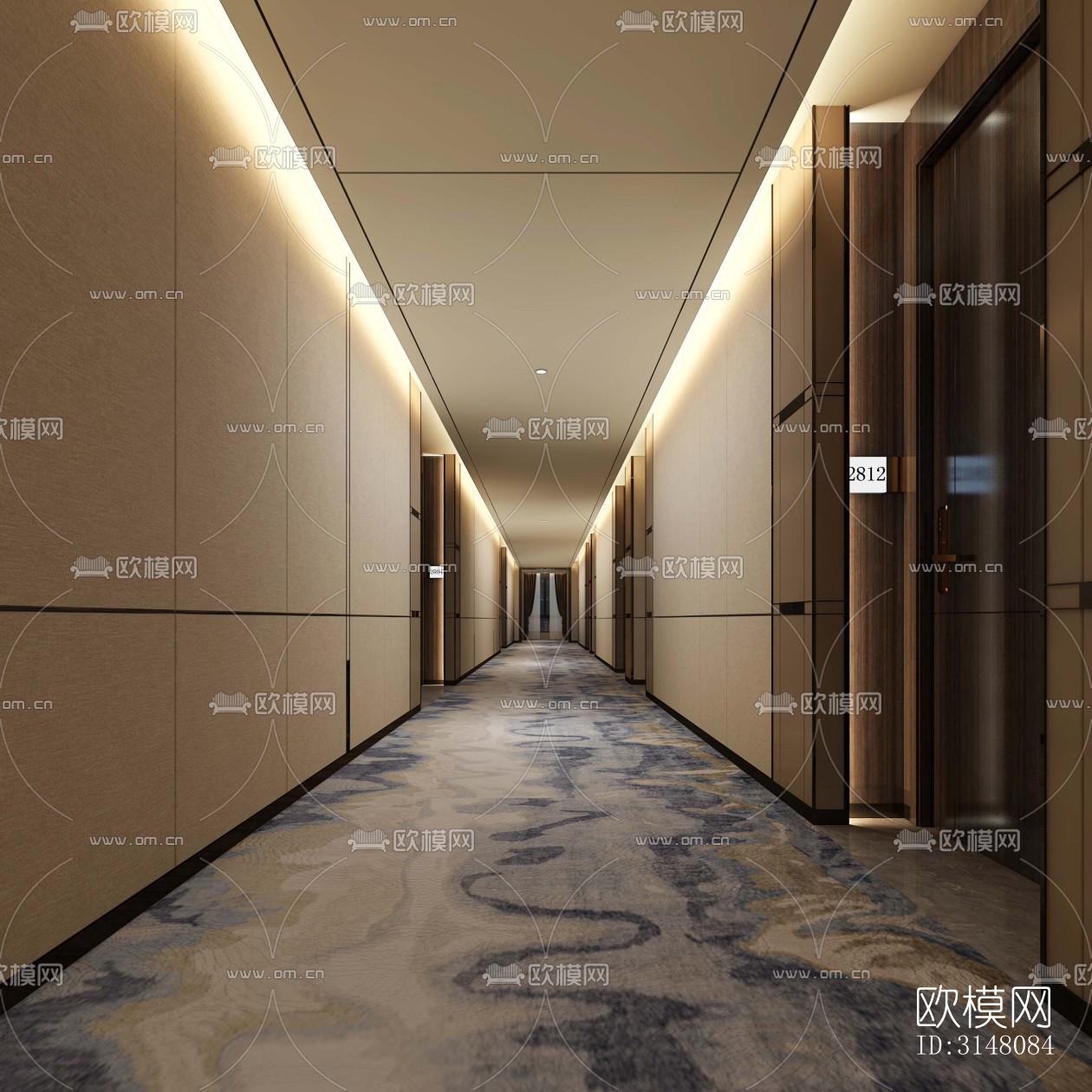 现代酒店民宿效果图下载（渲染图2）