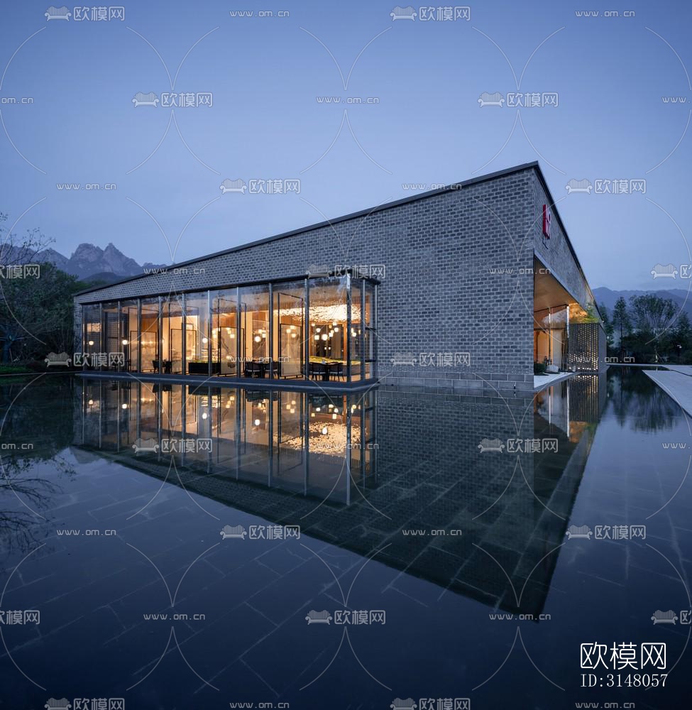 现代酒店民宿效果图下载（渲染图17）