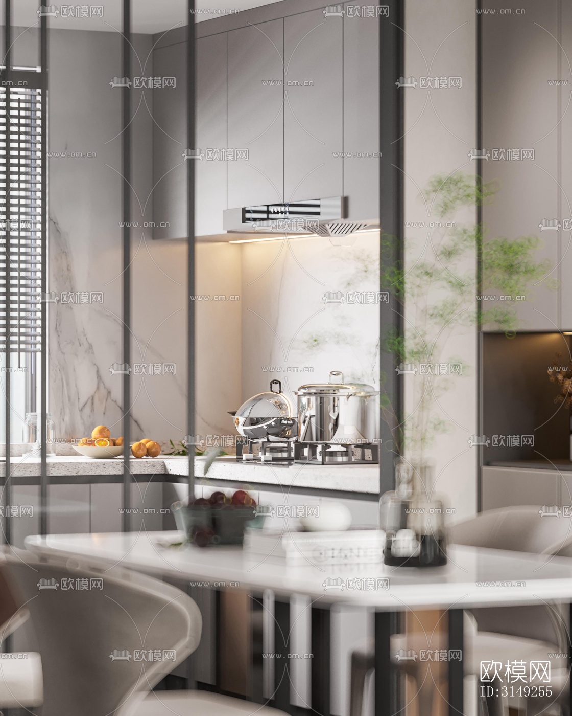 现代平层效果图下载（渲染图8）