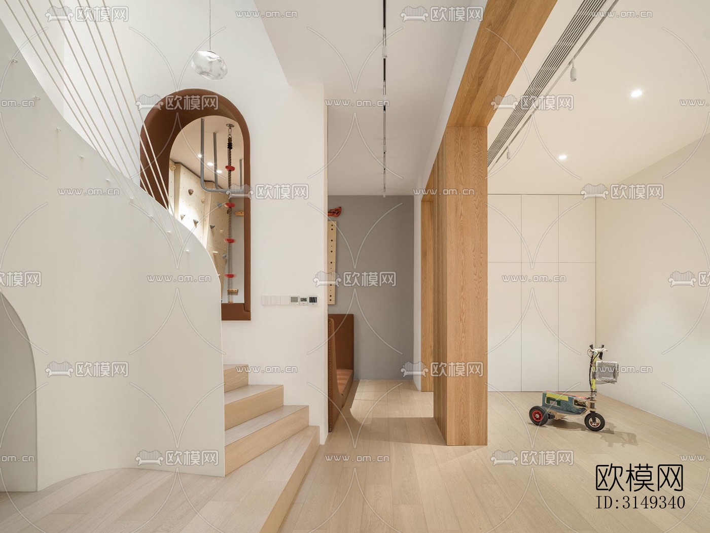 现代平层效果图下载（渲染图7）