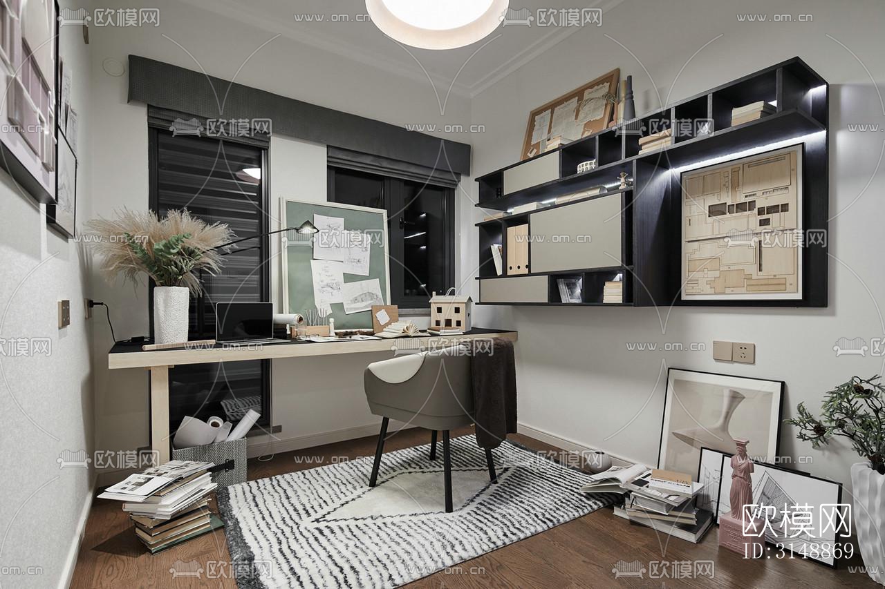 北欧平层效果图下载（渲染图7）