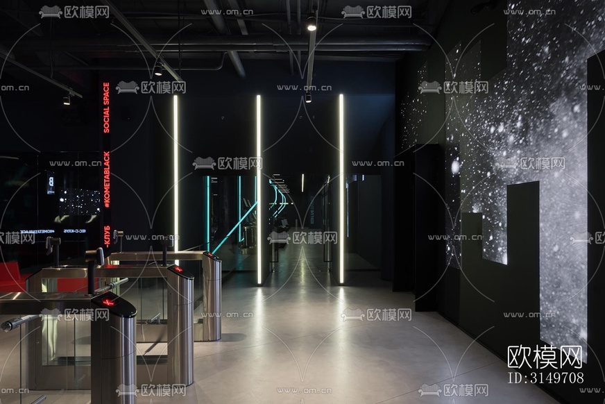 高级灰健身房效果图下载(渲染图13)