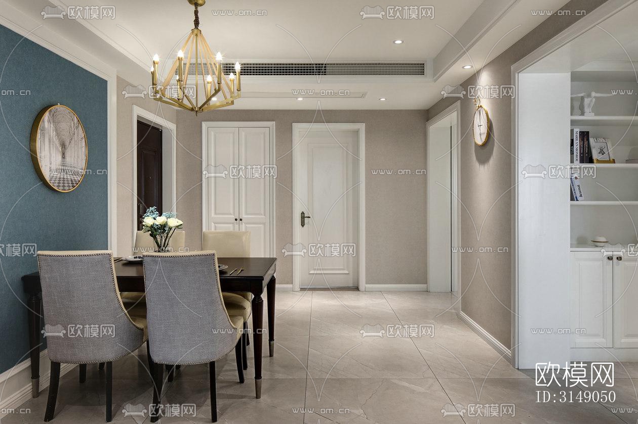 欧式平层效果图下载（渲染图9）