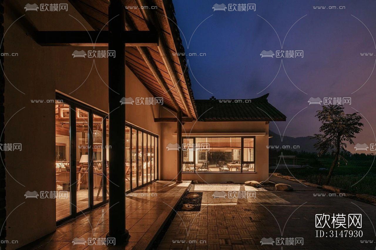 侘寂酒店民宿效果图下载（渲染图2）