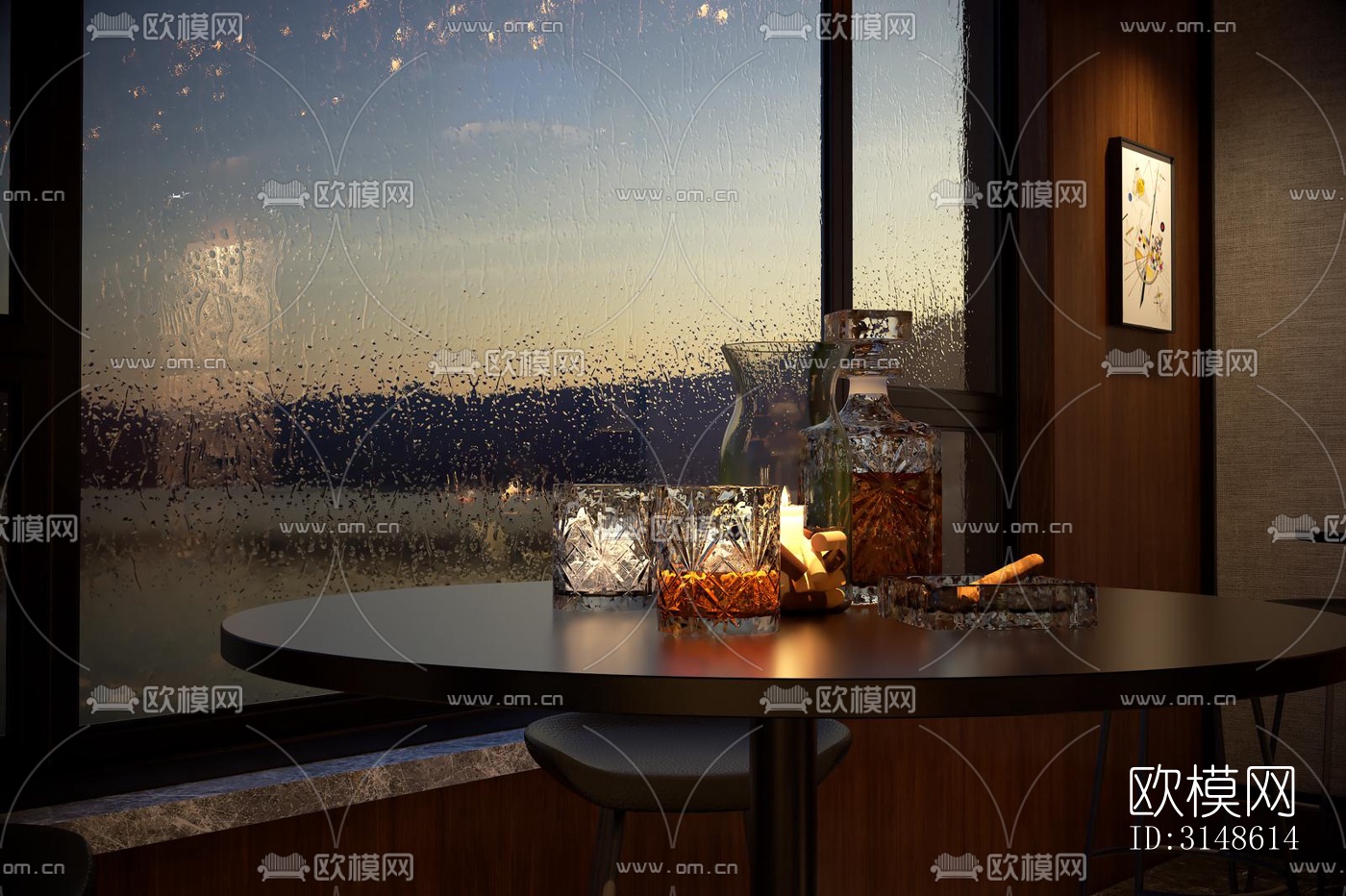 现代酒吧效果图下载（渲染图2）