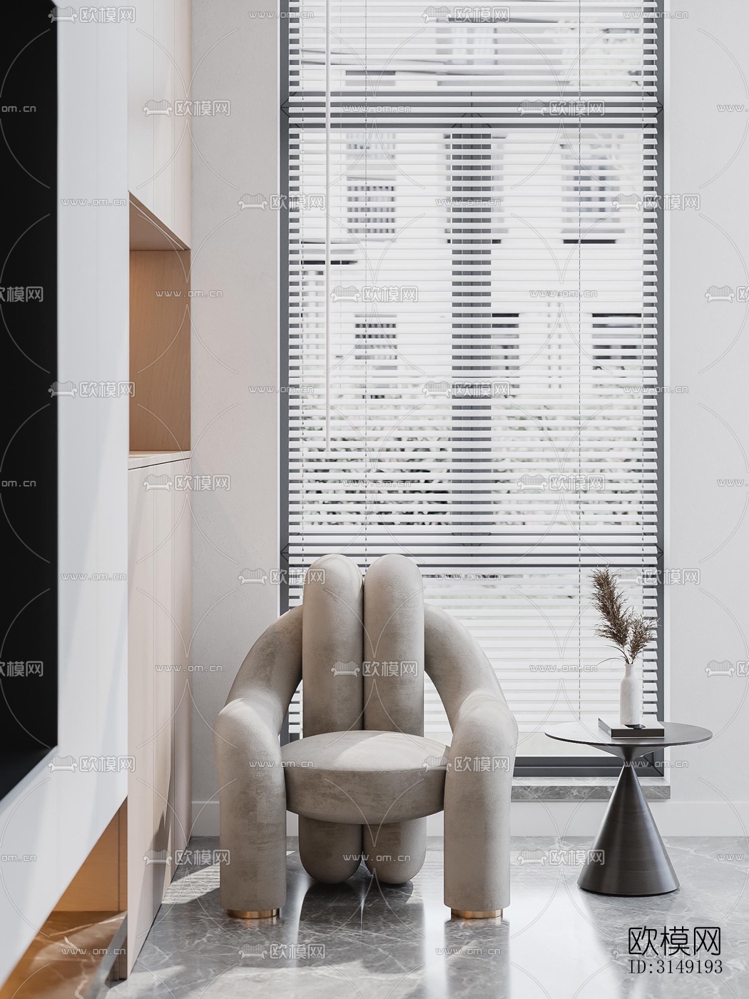 现代平层效果图下载（渲染图10）