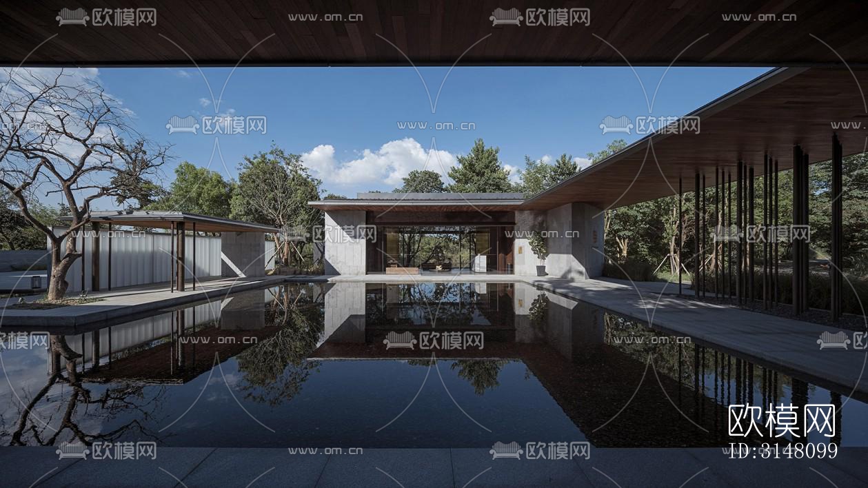 现代酒店民宿效果图下载（渲染图19）