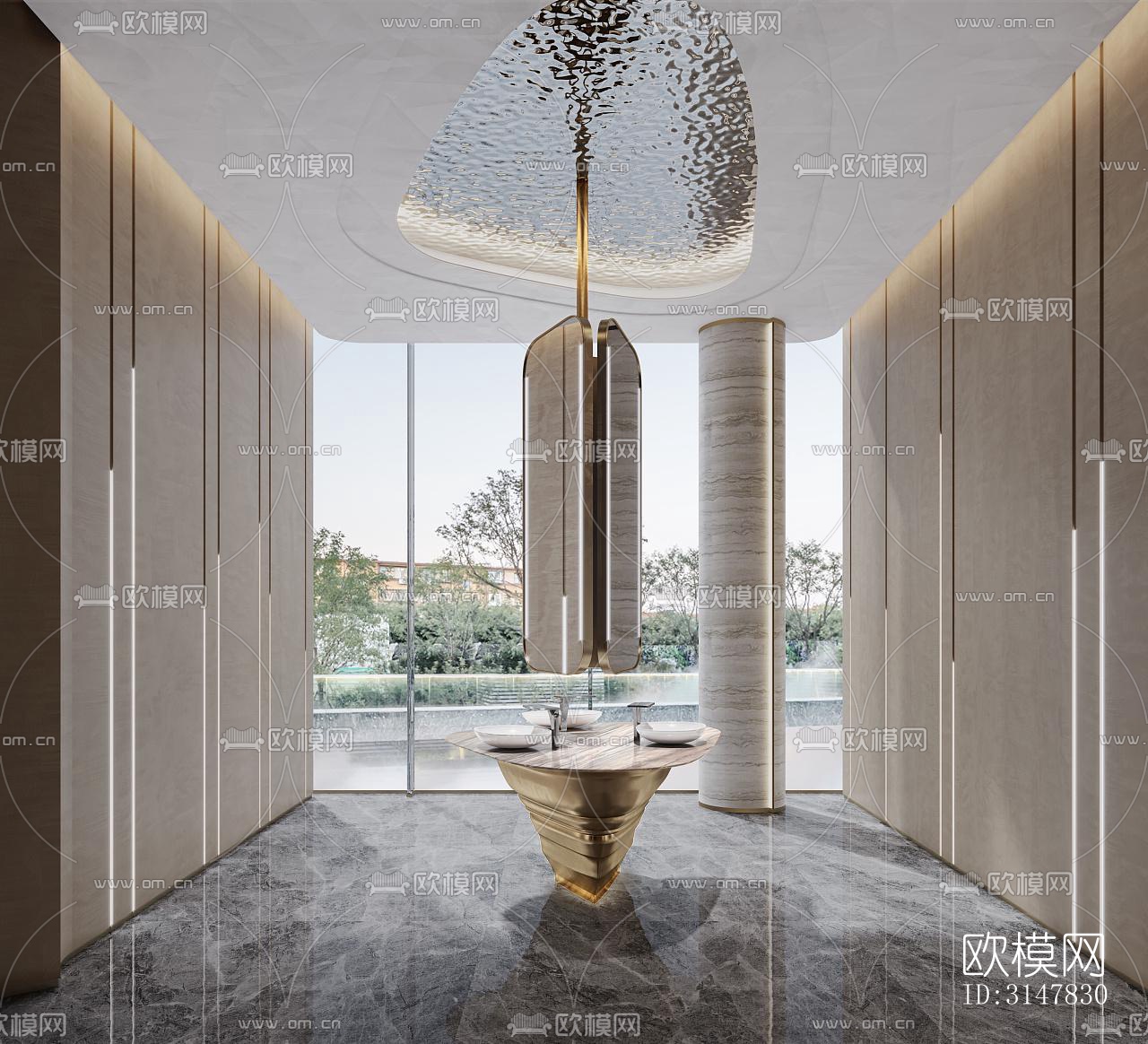 现代售楼处效果图下载（渲染图8）