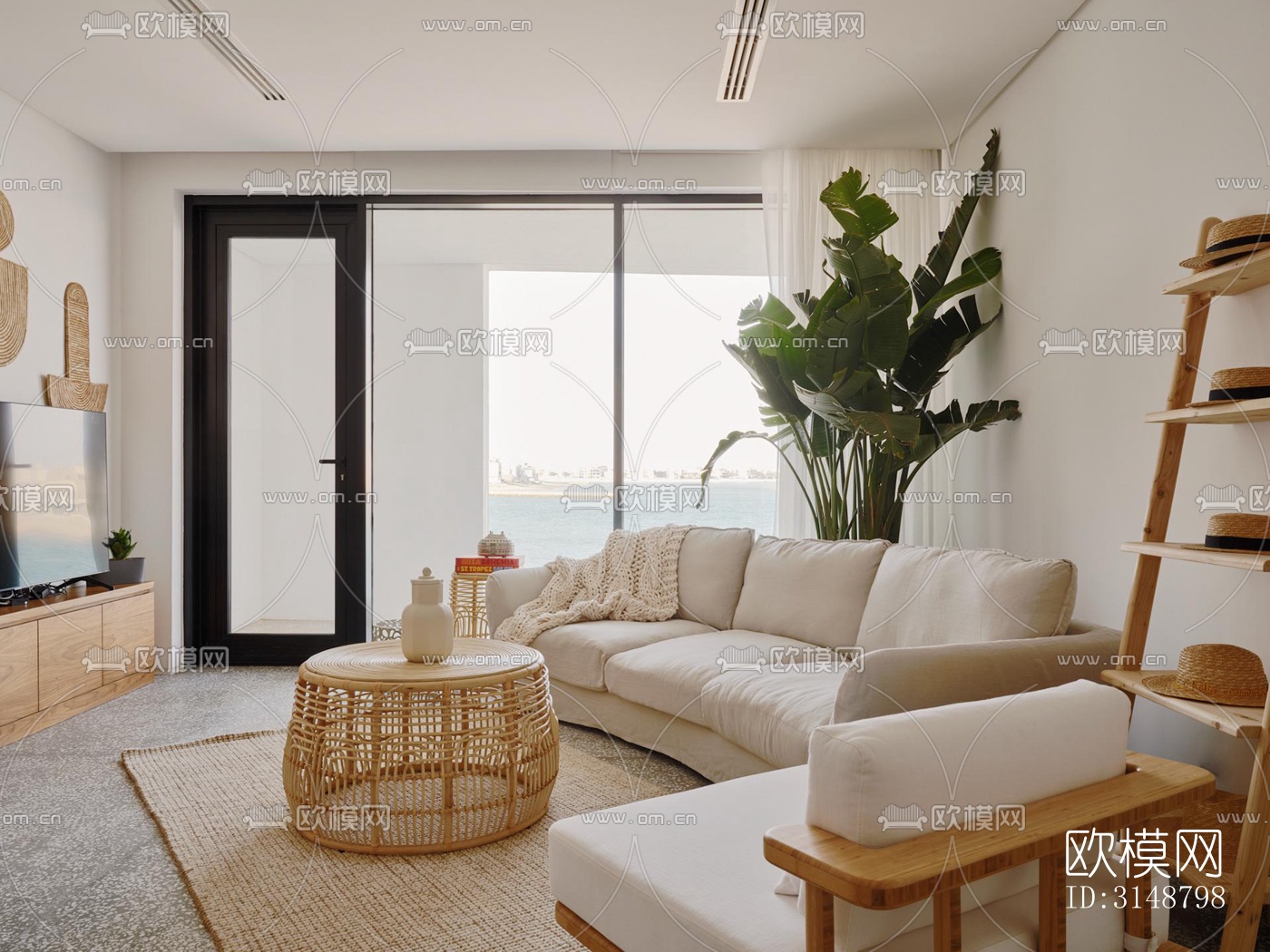 侘寂平层效果图下载（渲染图13）