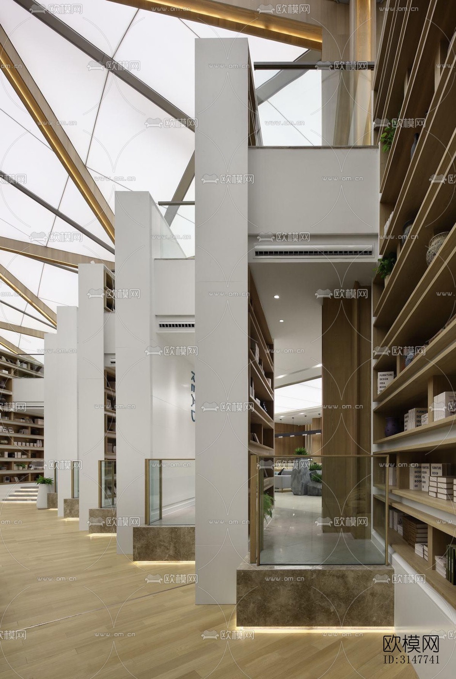 现代图书馆效果图下载（渲染图9）