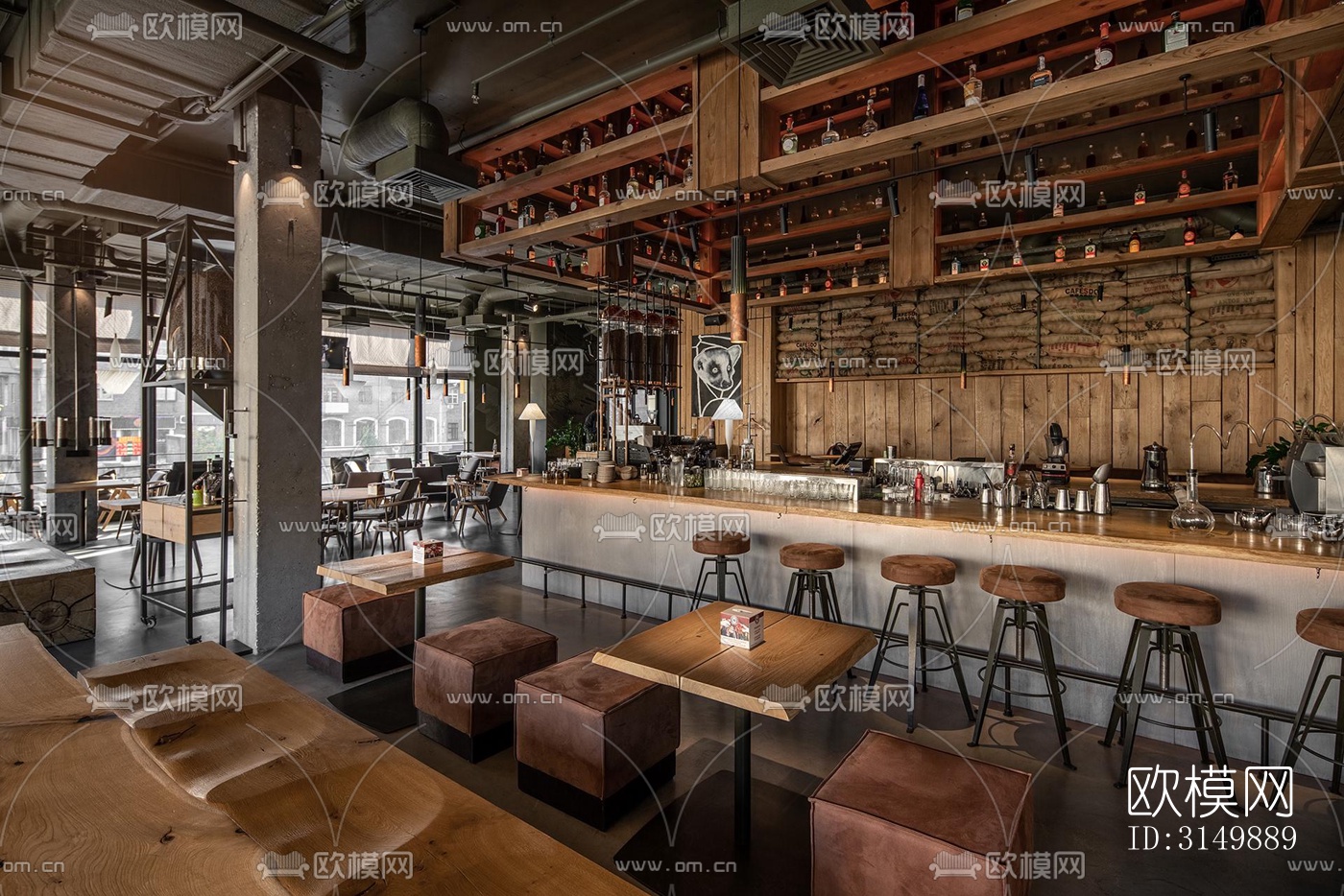 工业风火锅烤肉效果图下载（渲染图11）