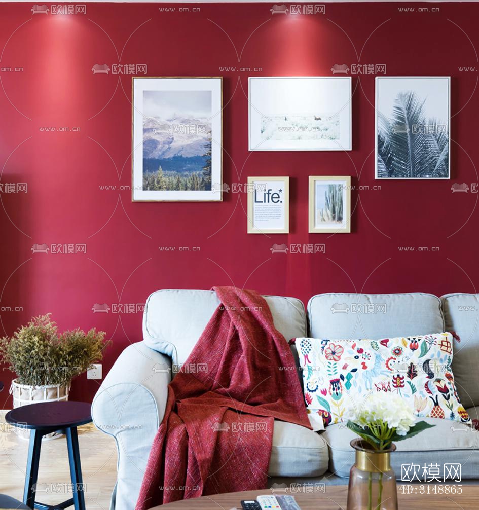 北欧平层效果图下载（渲染图7）