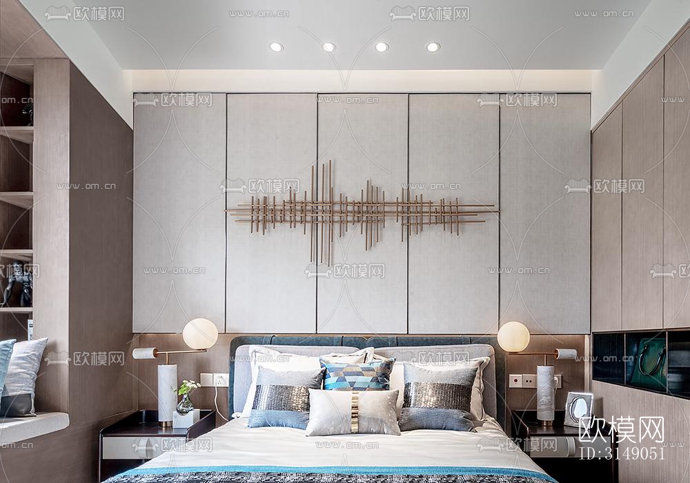 欧式平层效果图下载（渲染图7）