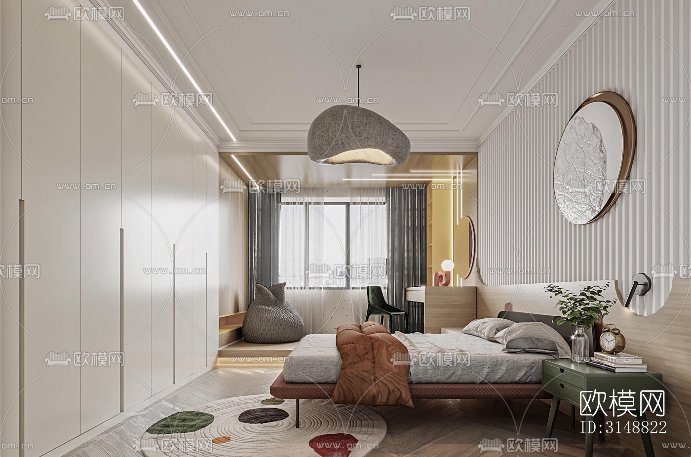 北欧平层效果图下载（渲染图11）