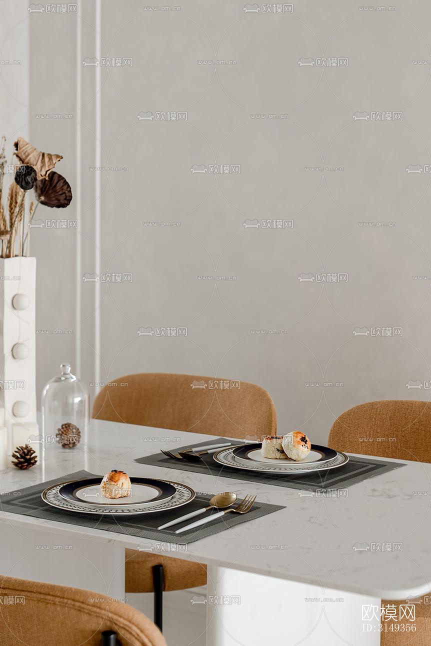 现代平层效果图下载（渲染图4）