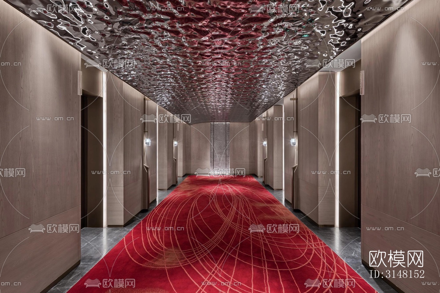 现代酒店民宿效果图下载（渲染图5）