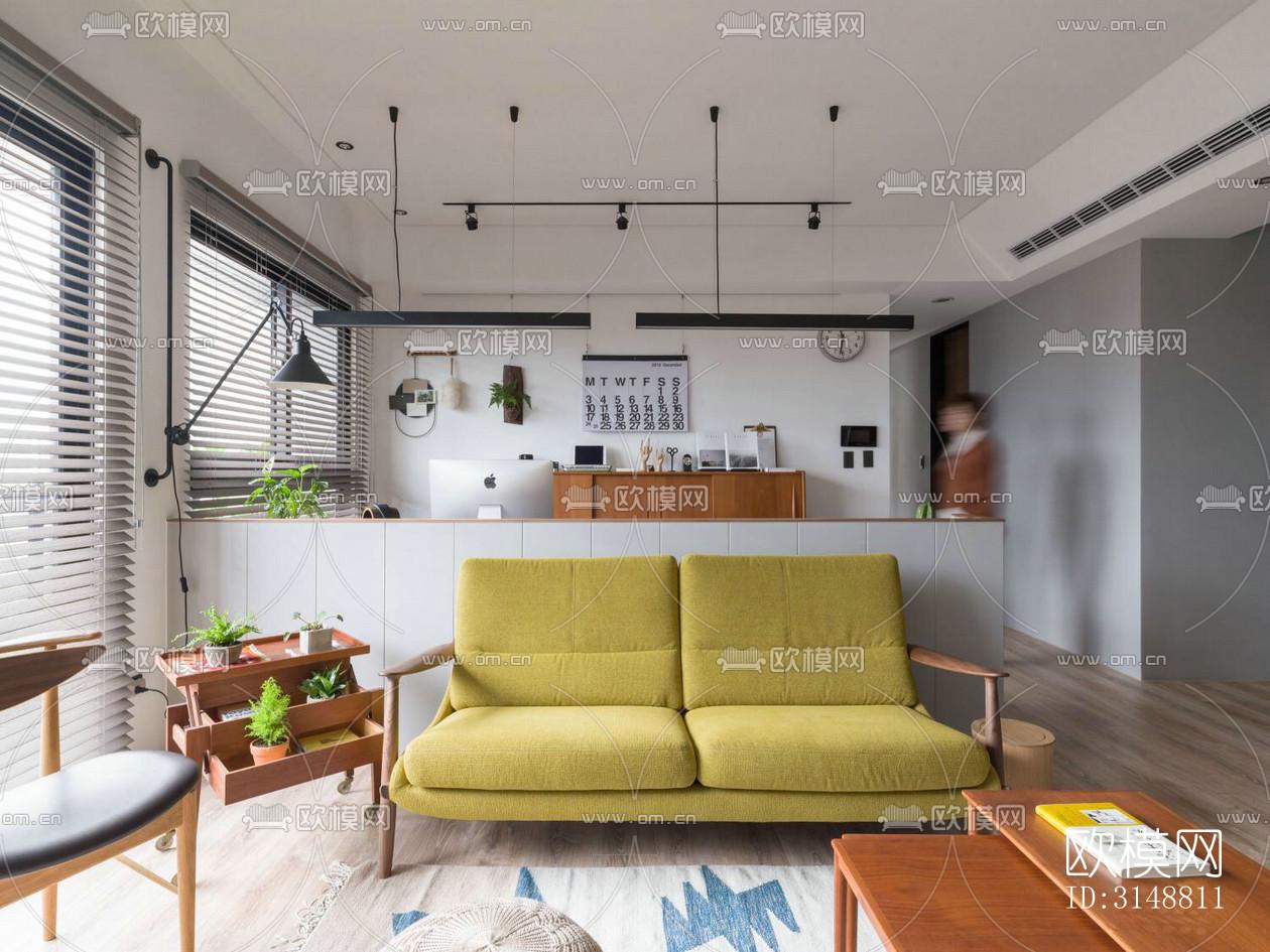 北欧平层效果图下载（渲染图1）