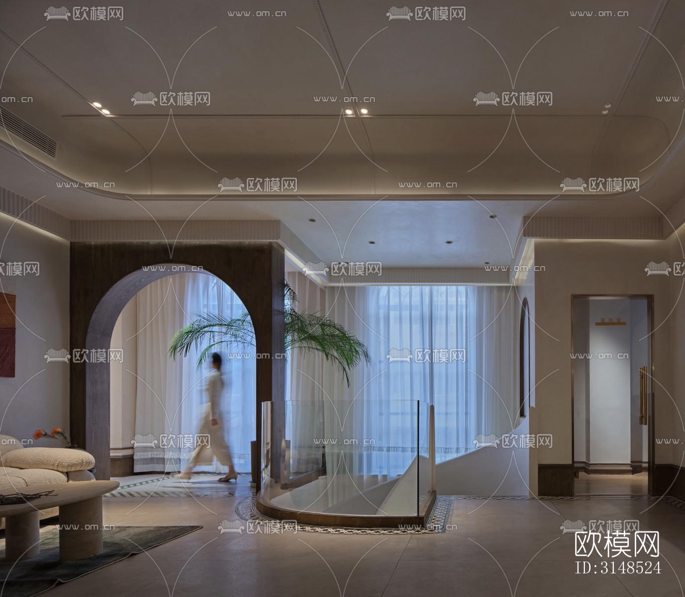 现代美容院效果图下载（渲染图2）